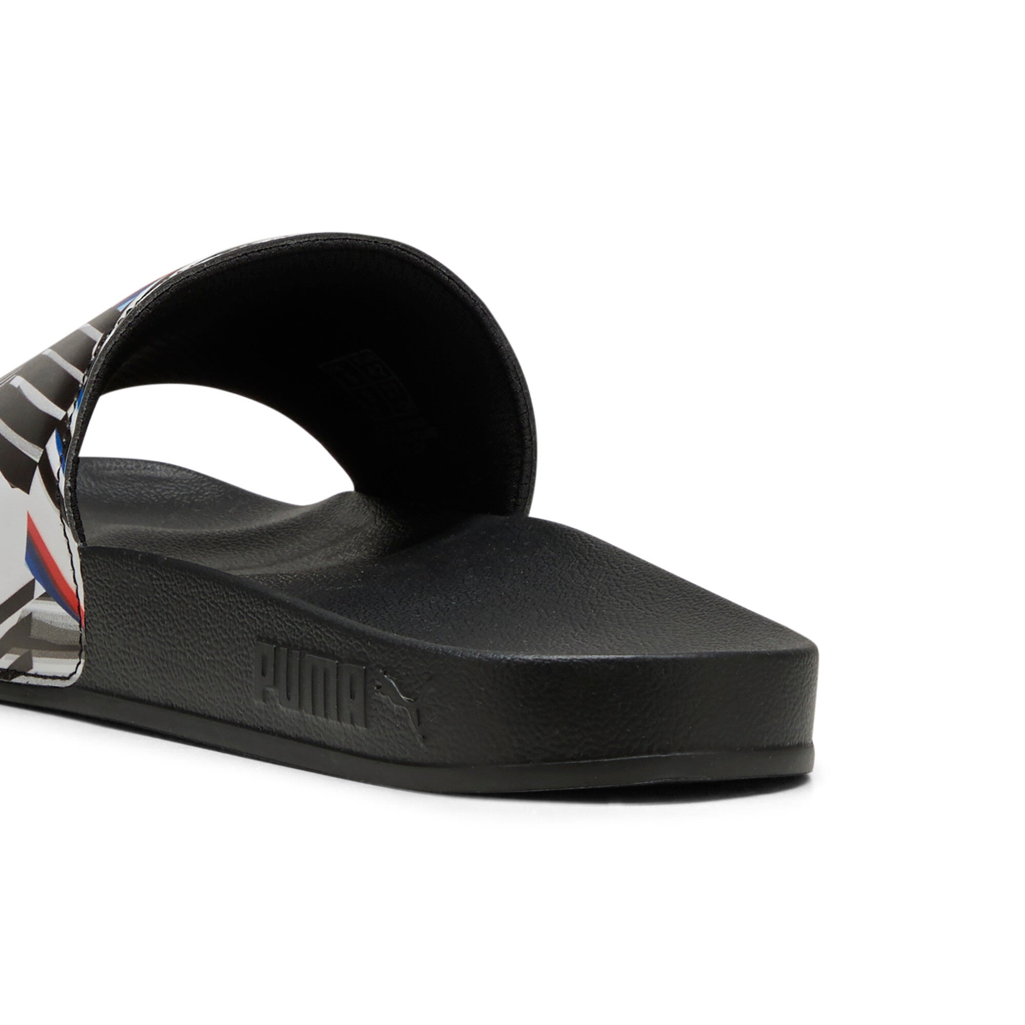 Puma BMW M motorsport leadcat 2.0 graphic slides in black - Back View