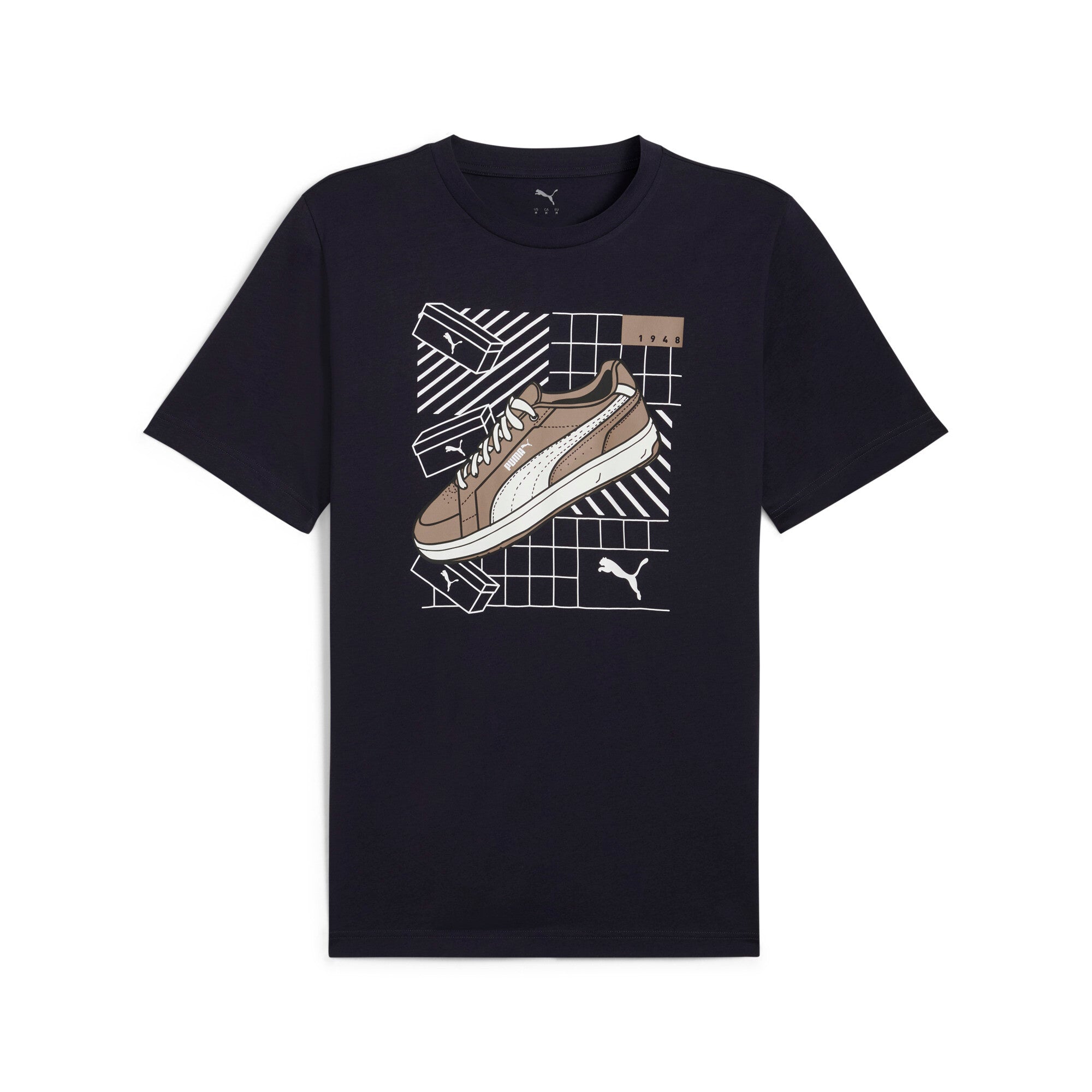 PUMA GRAPHICS sneaker tee - new navy
