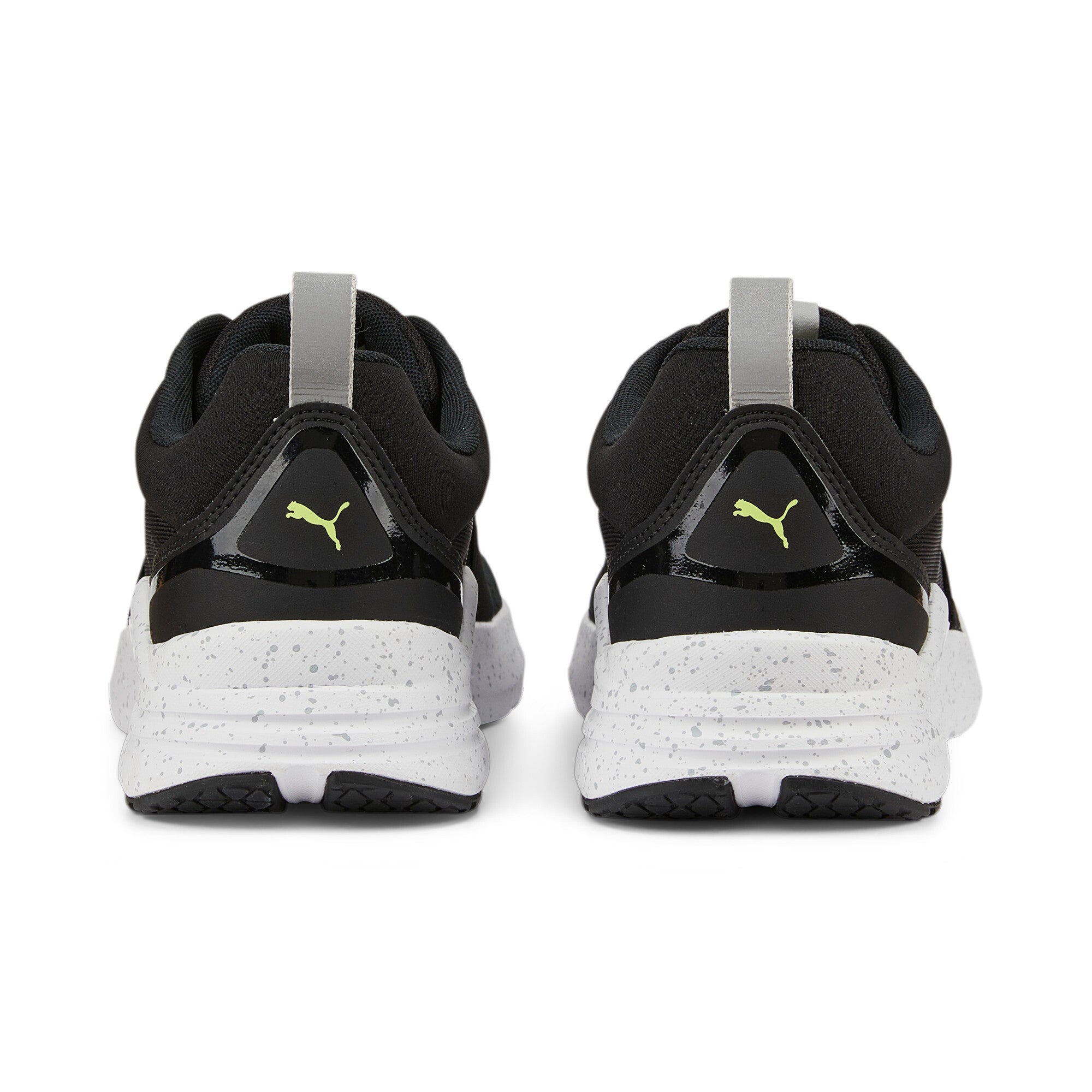 Puma wired run in motion sneakers in black - Back View