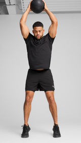Puma graphics training tee in black - Model Shot 03