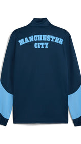 Puma manchester city ftblNRGY+ jacket in marine blue and blazing blue - Back View