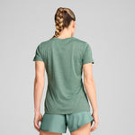 Puma tad essentials heather logo tee in green moon heather - Model Shot 02