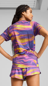 Puma VELOCITY all-over-print running tee in wild berry - Model Shot 02