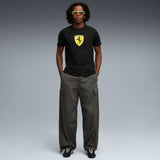 PUMA Scuderia Ferrari sportswear coloured shield tee in rosso corsa - black