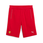 Puma scuderia Ferrari HP race sweat shorts in rosso corsa - Front View