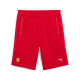 Puma scuderia Ferrari HP race sweat shorts in rosso corsa - Front View