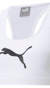 Puma mid impact 4keeps training bra in black - Front View