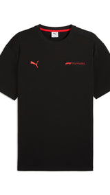 Puma F1® ESS+ relaxed graphic tee in black - Front View