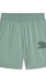 Puma train all day essentials big logo 7" woven short in green moon - Front View