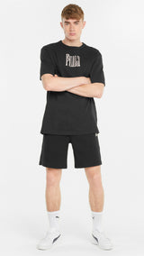 Puma downtown tr men's shorts in black - Model Shot 03