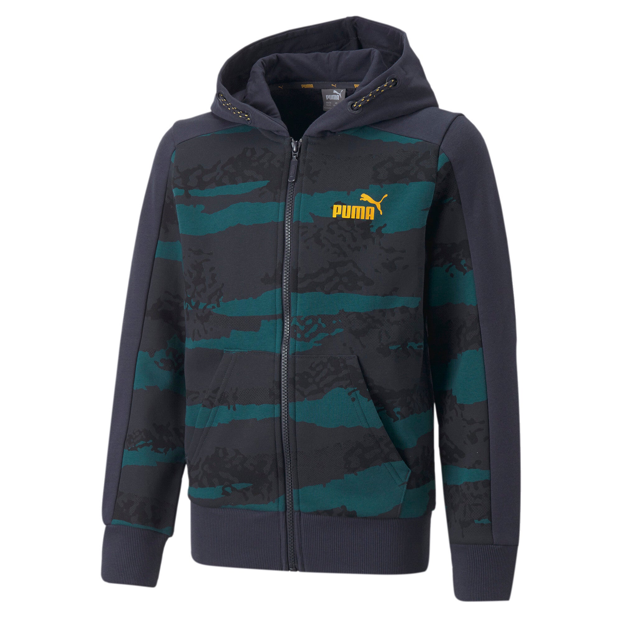 Puma alpha full-zip hoodie youth in blue - Front View