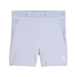 Puma lace high-waisted 5" short tights in cool weather - Front View