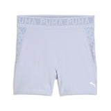 Puma lace high-waisted 5" short tights in cool weather - Front View