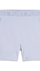 Puma lace high-waisted 5" short tights in cool weather - Front View