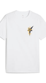 Puma road to unity graphic tee in white - Front View