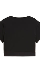 Puma strong crop tee in black - Back View