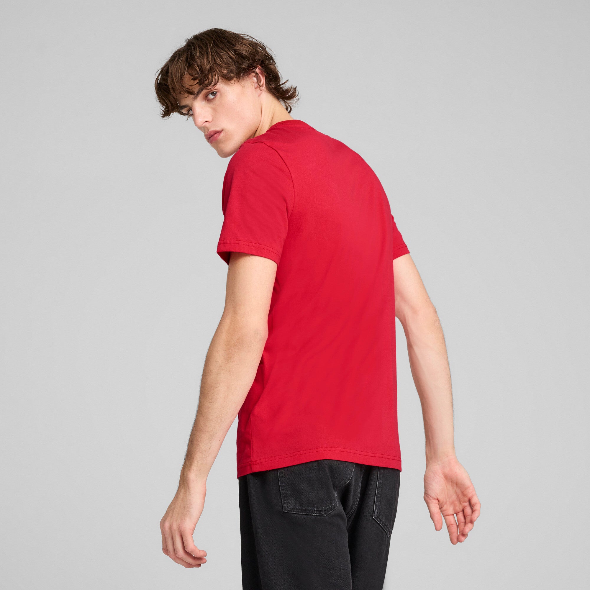 Puma scuderia ferrari hp race coloured big shield tee in black - Model Shot 02
