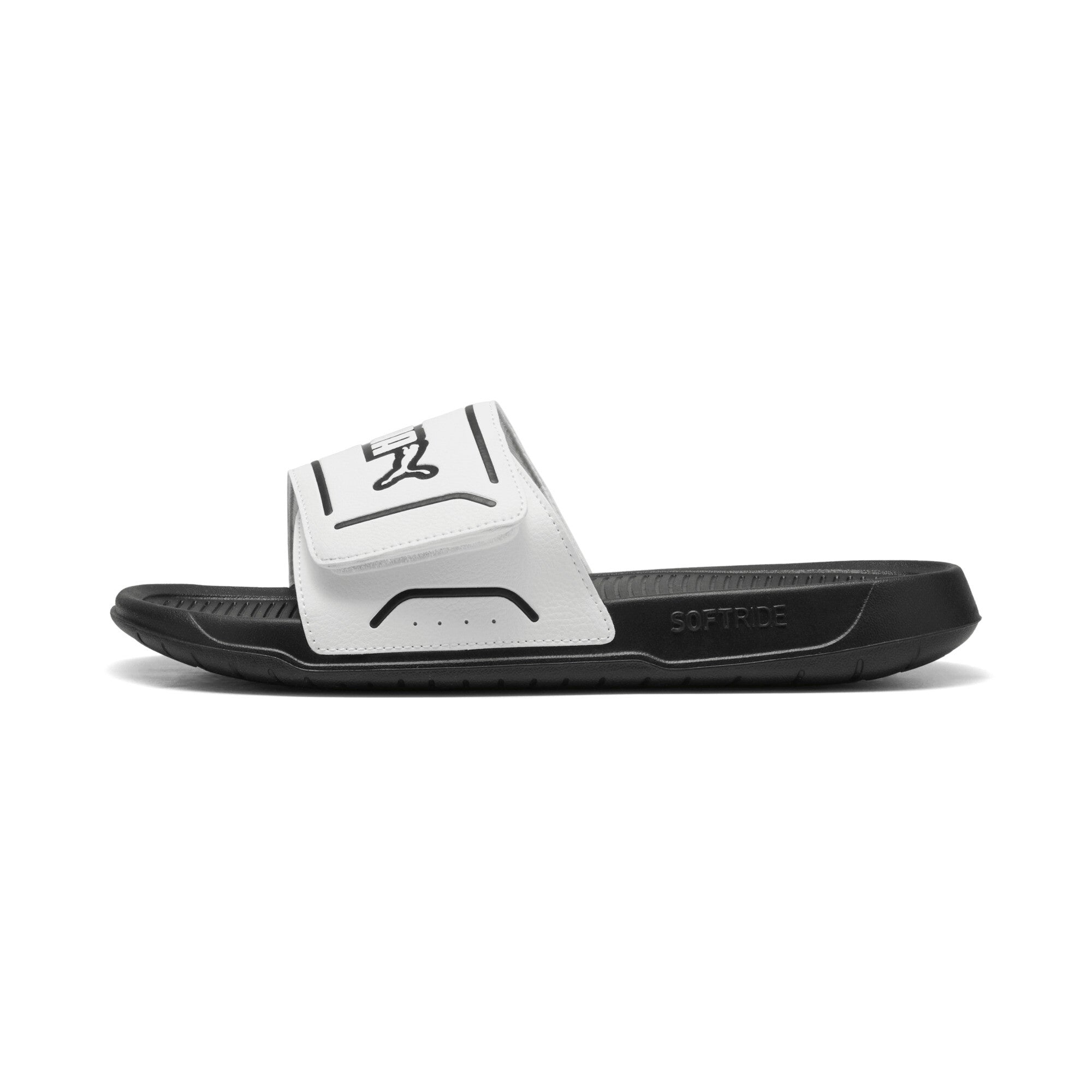 Puma royalcat comfort 2 slides in white and black - Side View 02