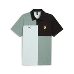 Puma scuderia Ferrari HP race lifestyle polo in green moon - Front View