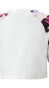Puma essentials+ street art printed tee in black - Back View