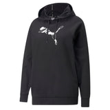 Puma modern sports hoodie women in black - Front View