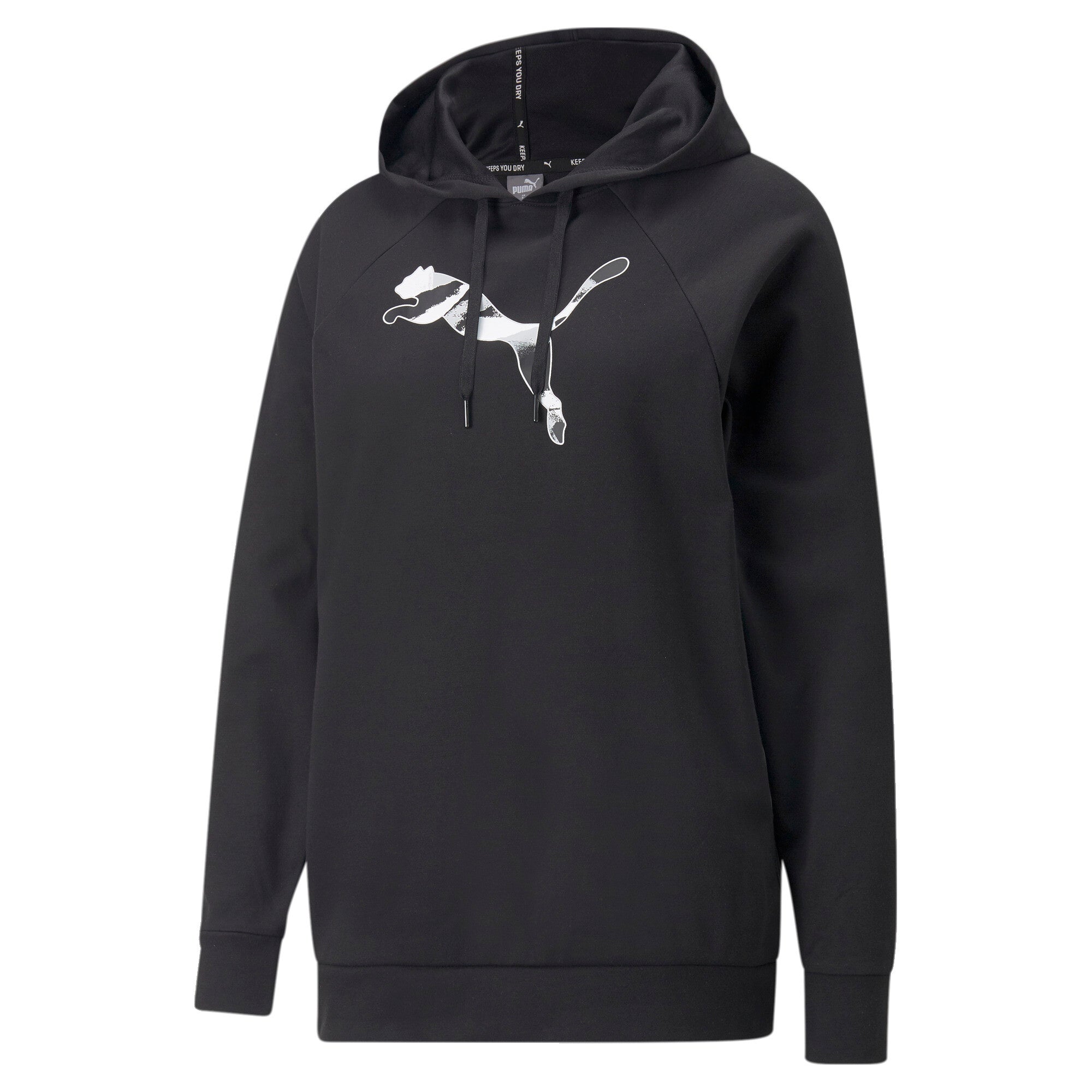 Puma modern sports hoodie women in black - Front View