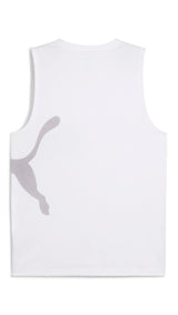 PUMA TRAIN ALL DAY big logo tank - white