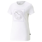 Puma graphics she moves us tee women in white - Front View