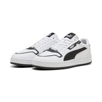 Puma court classic street sneakers in white and black - Front View