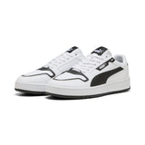 Puma court classic street sneakers in white and black - Front View