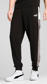 PUMA ESSENTIALS block sweatpants - black