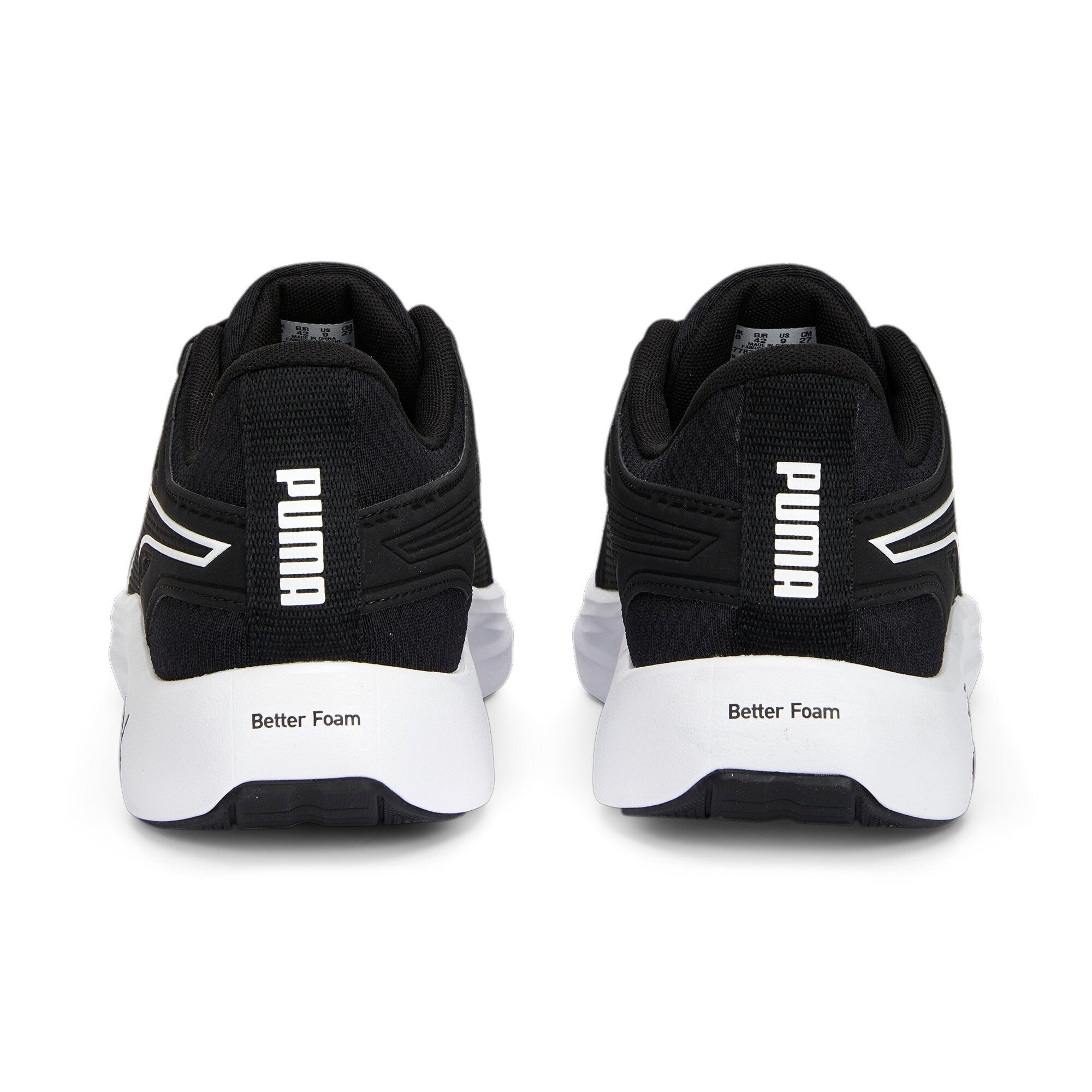 Puma better foam legacy running shoes in black - Back View