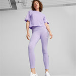 Puma power tape leggings women in purple - Model Shot 01