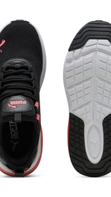 Puma amplifier sneakers in black and passionfruit - Side View 02