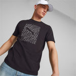 Puma graphics cat tee men in black - Model Shot 01