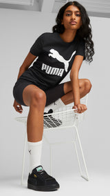 Puma classics logo tee in black - Model Shot 02