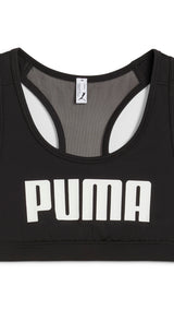 Puma 4keeps bra in black and white - Front View
