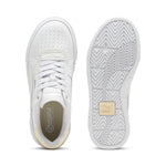 Puma cali court leather sneakers in white and creamy vanilla - Side View 02