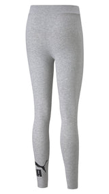 Puma essentials logo leggings in gray - Back View