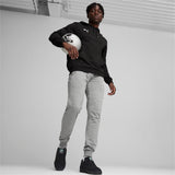 Puma teamGOAL casuals football hoodie in black and white - Model Shot 03