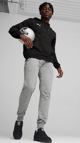 Puma teamGOAL casuals football hoodie in black and white - Model Shot 03