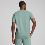 Puma essentials logo lab tee in green moon - Model Shot 02