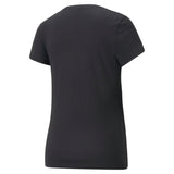 Puma essentials+ metallic logo tee in purple - Back View