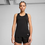 Puma tad essentials racerback tank in black - Model Shot 01