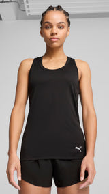 Puma tad essentials racerback tank in black - Model Shot 01