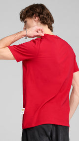 Puma scuderia Ferrari HP race big shield tee in rosso corsa - Model Shot 02