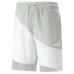 Puma power cat shorts in gray - Front View