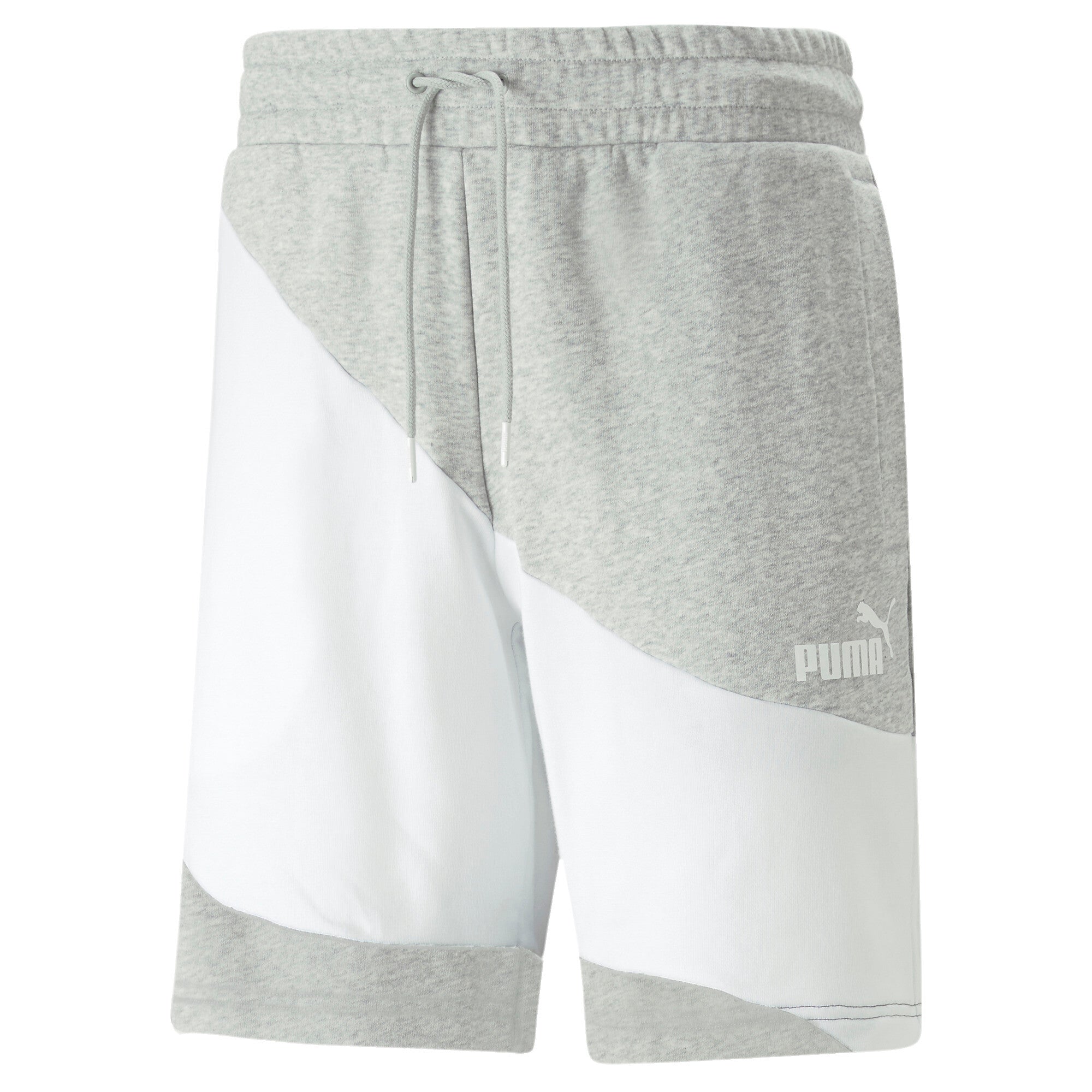 Puma power cat shorts in gray - Front View