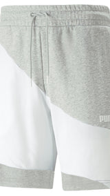 Puma power cat shorts in gray - Front View