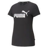 Puma essentials+ metallic logo tee in purple - Front View